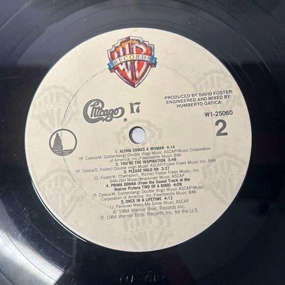 Chicago 17 Album 1984 Warner Bros Hard Habit to Break You’re the Inspiration - Picture 9 of 9